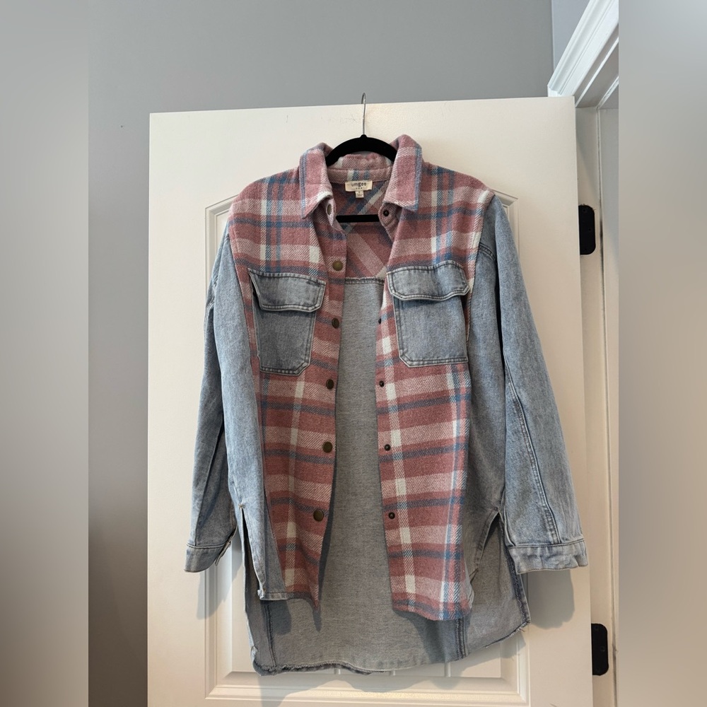 Plaid & Denim Shacket